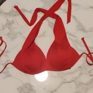 La Vie En Rose Red Bikini Top